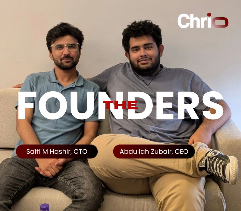 The founders: Saffi M Hashir, CTO, and Abdullah Zubair, CEO, seated together